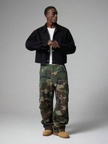 STYNVO Men's Casual Zip-Up Jacket With Metal Buckle - Black - View 3