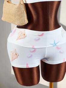 Amplova 2026 New Casual Basic Style Ocean Pattern Vacation Set, 2pcs For Women - Multicolor - View 11