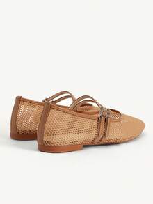 CUCCOO CHICEST 女士夏季百搭网面平底凉鞋 - 摩卡棕 - 查看 5