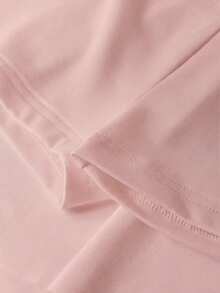 SHEIN 少女休闲纯色针织吊带连衣裙和短裤套装，春夏款 - 粉色 - 查看 9