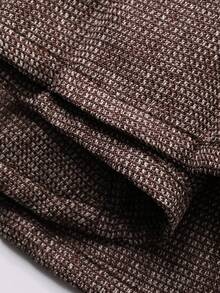 DAZY 女士圆领短袖修身外套 - 咖啡棕 - 查看 8