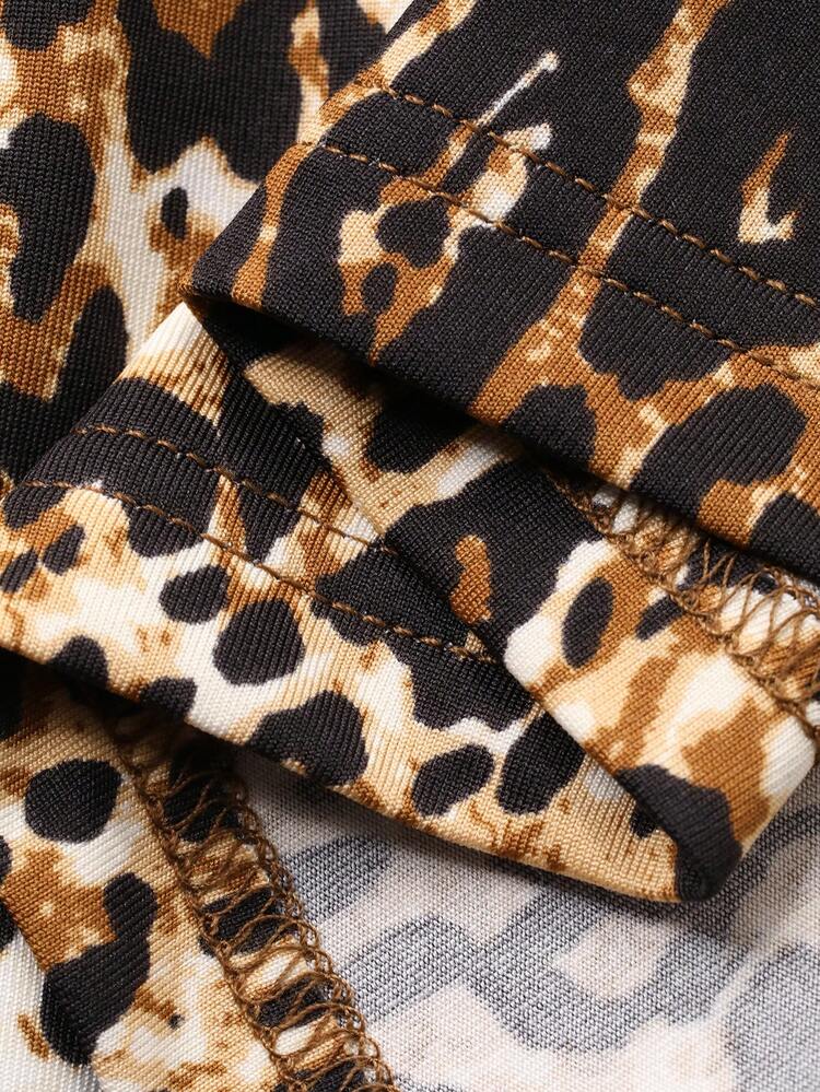 Sleeveless Leopard Print Maxi Dress With Cinched Waist, Summer