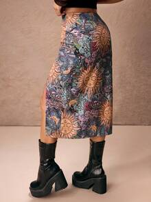 ROMWE PETITE Vacation Style Starry Sky Beach Skirt For Women - Multicolor - View 2