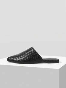 Mnmlis Women's Versatile Fashion Slip-On Flat Shoes For Daily Wear - Black - View 2