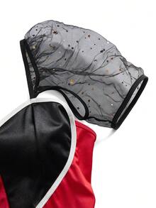 Fantasy Costume 2件套性感亮片拼接女士内衣套装，情人节 - 彩色 - 查看 7