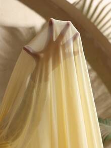 Swim Chiccia Yellow Mesh Fabric Comfortable Flared Skirt, Elegant Long Skirt - Yellow - View 5