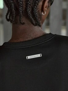 NEON BLANC Áo thun nam tay ngắn cổ tròn màu đen in chữ và hình đồ họa - màu đen - Xem 8