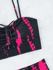 Swim Vcay 紮染前抽繩比基尼泳裝 - 彩色 - 查看 3