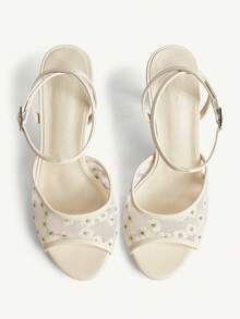 CUCCOO CHICEST Sandalias de tacón para mujer - Albaricoque - Ver 2