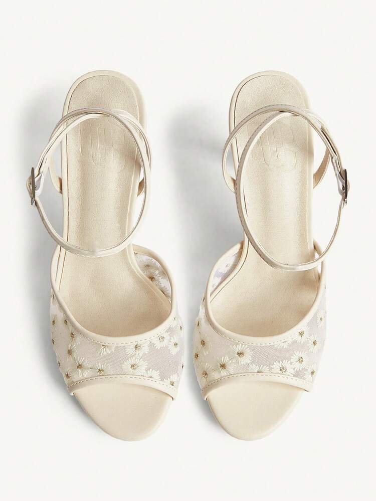 CUCCOO CHICEST Women Heeled Sandals Wedding Shoes Summer Shoes Bride Shoes