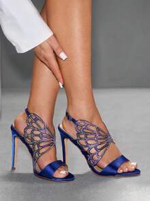 CUCCOO SZL Women Heeled Sandals Spring Shoes - Royal Blue - View 3