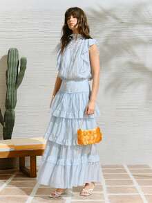 SHECARRY Ladies, Women Shell Pieces Top Handle Bags , Gold Metal Chain,Fashionable, Simple, Elegant, Versatile, For Beach,Vacation,Holiday,Summer, Seaside - Orange - View 6