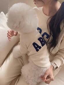 1PC ABC Letter Pet T-Shirt & Hoodie, Casual Fashion Pet Clothes For Small/Medium Dogs And Cats - Multicolor - View 3