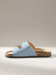 Solecia 新款女士平底休闲度假沙滩通勤拖鞋 - 淺藍色 - 查看 3