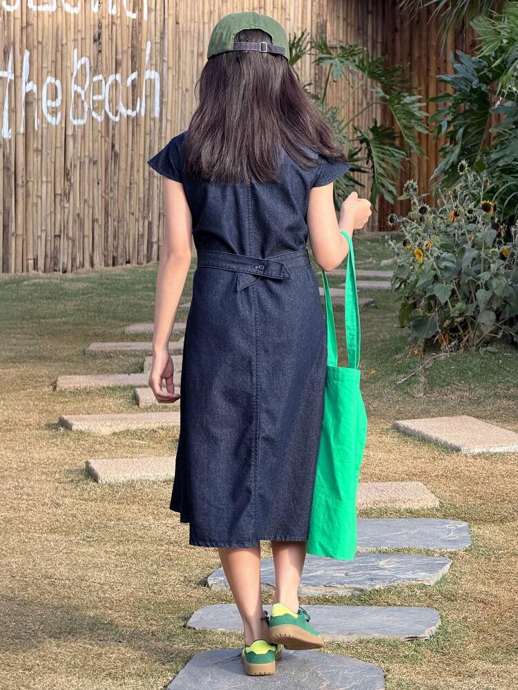 Girls Denim Collared Dress, Tween Girl Fall Clothes