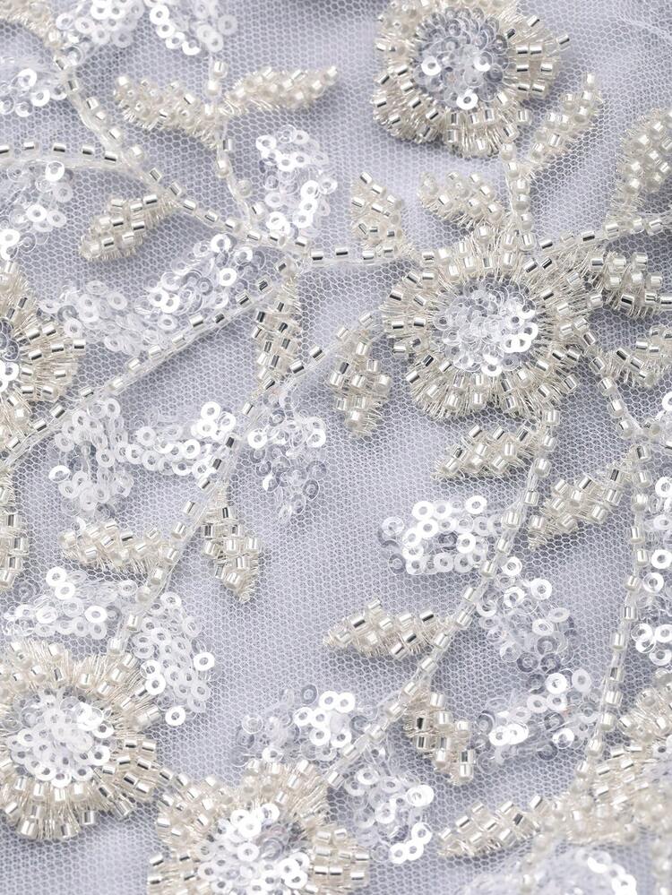 Women's Elegant Lace Patchwork Square Collar Petal Sleeve Mid-Length Dress, Summer,Wedding Guest Dress Women Sundress Cocktail Dress