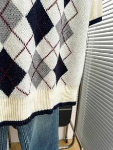 Franclia 新款休闲宽松通勤简约设计女式针织上衣，春秋季 - 彩色 - 查看 6