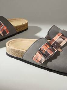 Solecia Dép lê nam kiểu dáng thường ngày, màu trơn, thoải mái và đa năng. - Màu xanh đậm - Xem 5