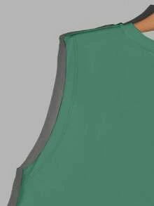 Resyla Men's Round Neck Letter Print Casual Versatile Daily Wear Top - Olive Green - View 5