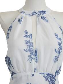 Balvessa 女士优雅印花露背连衣裙，夏季 - 彩色 - 查看 5