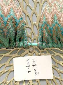 Oceva Women's Summer Beach Patchwork Halter Tie Sexy Bikini Swimsuit Set - Mint Green - View 8