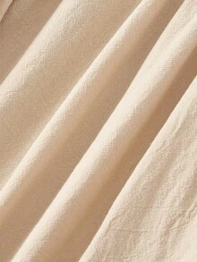 SHEIN MOD 女士花卉刺绣褶皱腰身中长吊带裙 - 卡其色 - 查看 6