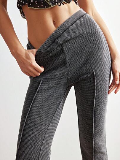 Bohemela Women's Casual Solid Color Knit Leggings