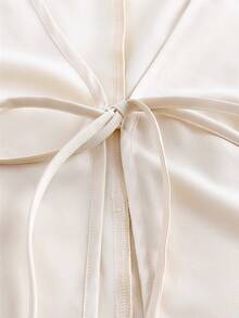 GlowEve 女士新款夏季沙滩度假及通勤休闲无袖短裤两件套，杏色 - 杏色 - 查看 3