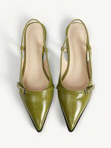 CUCCOO CHICEST Women's Summer Pointed Toe Slip-On Ballet Shoes - Pastel Green - View 1