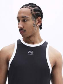 SUMWON Men Ribbed Tank Top And Drawstring Shorts Matching Set Summer Casual Crew Neck Sleeveless Two Piece Outfit - Grey - View 6