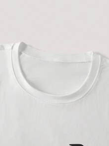 Driftmere Men's Summer Seagull Printed Round Neck Short Sleeve Casual T-Shirt,,For Daily Casual,Sports,Vacation Multiple Occasion - White - View 3