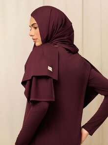 GLOWMODE X Reem Modest Own Your Moves Quick-Dry Multi-Purpose Sports Hijab Daily Casual Gym Training Wear - Purple - View 2