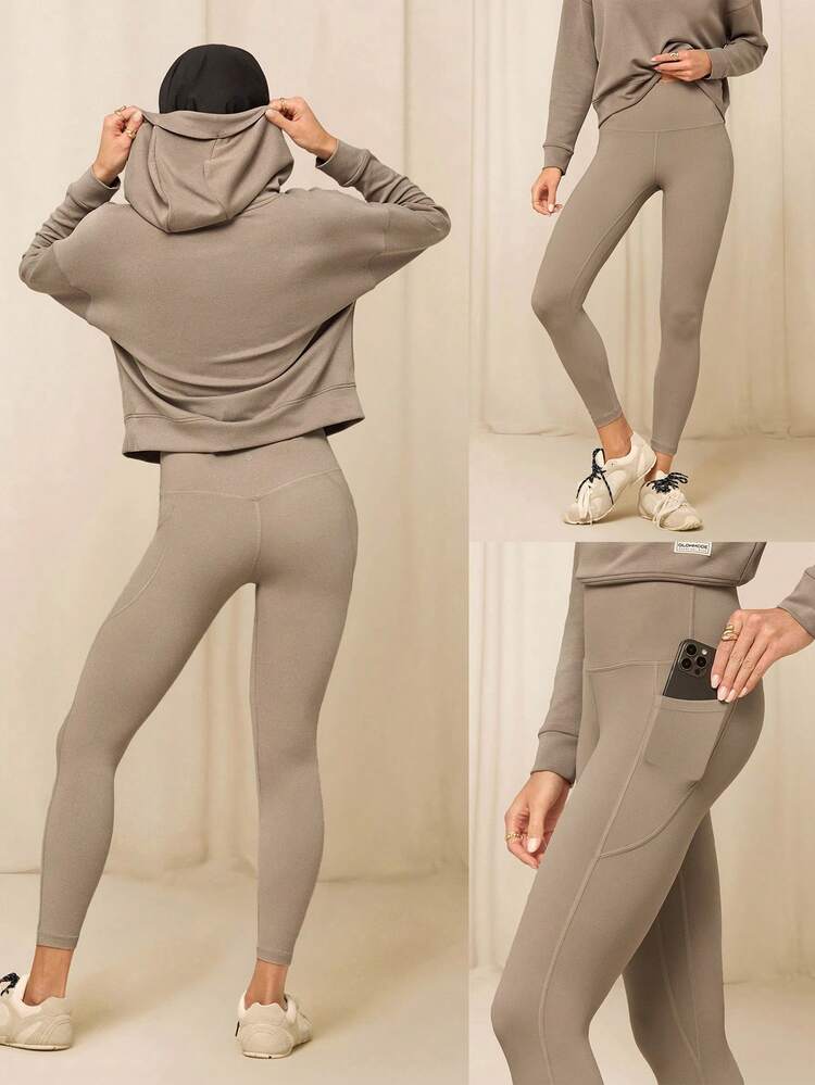 24" FeatherFit™ High-Rise Side Pocket Leggings Gym Fall Winter