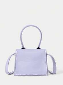 SHECARRY Mini Top Handle Satchel Bag - Mauve Purple - View 4