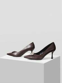 Mnmlis Tacones para mujer - Café integral - Ver 3