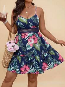 Travachic Plus Size Tropical Print Sleeveless Casual Dress, Summer Dresses - Multicolor - View 4