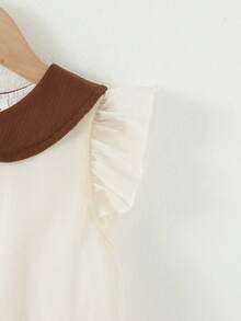 Souflis Souflis Vestido infantil feminino com capuz e estampa degradê em blocos de cores, ideal para passeios casuais, momentos de lazer em casa e festas. - Multicolorido - Ver 5