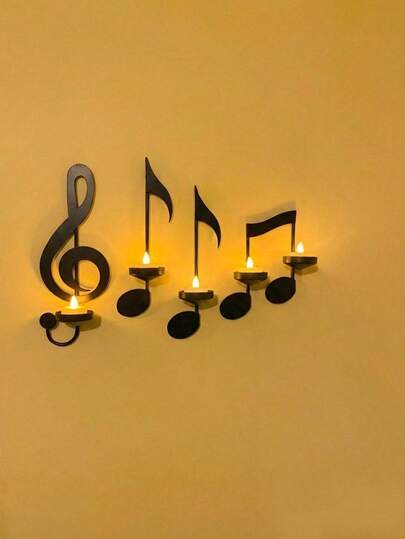 Joivida 1 European Style Music Note Wall Candle Holder Iron Candelabra For Romantic Dinner Living Room Home Decor Must Have Accessory