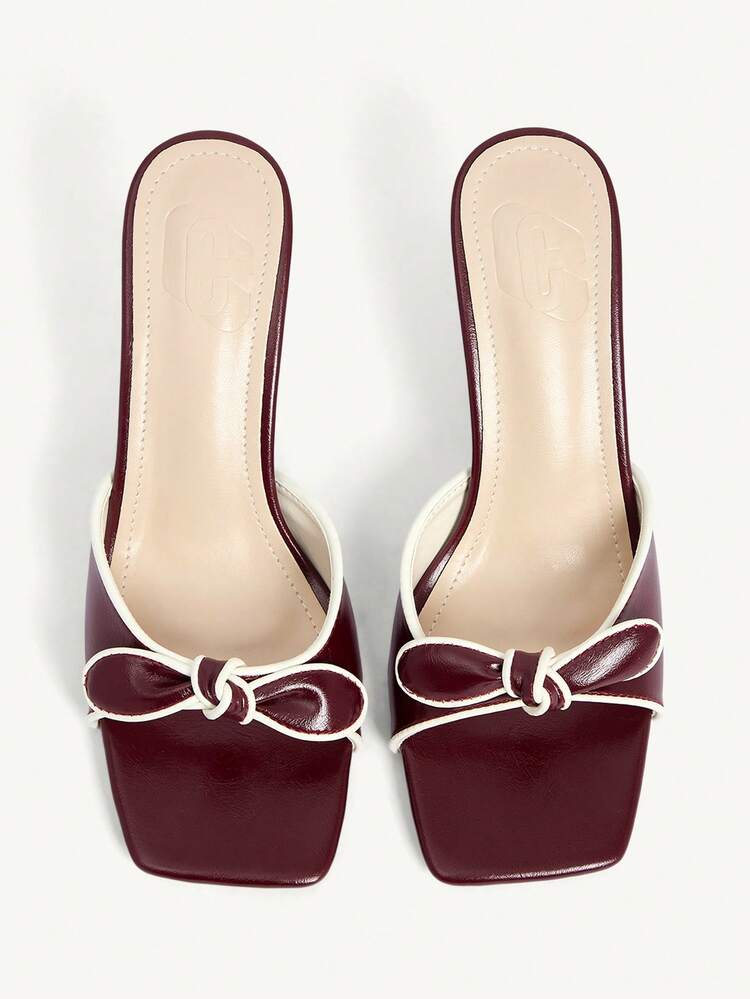 CUCCOO CHICEST Women's Square Toe Stiletto Mid Heel Pumps, Elegant Casual Comfortable Slip-On Dress Heels Suitable For Office, Commute, Date, Party, Wedding Elegant Shoes Wedding Shoes