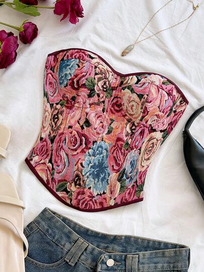 Soleia Women's Casual Vacation, Beach Wedding Guest, Graduation, Brunch Outfit, St. Patrick's Day, Spring Break, Easter, Music Festival Elegant Bohemian Tropical Vintage Floral Print Bow Tie Camisole Top, Autumn/Winter