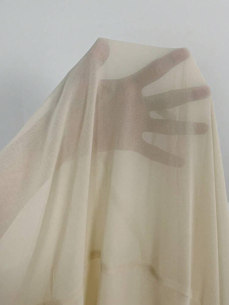 2026SS Women's Loose Chiffon Ruffle Hem Dress, Urban Commute Business Casual Bohemian Style Vacation Beach Dress, Elegant Dress For Wedding Guest, Beach Coastal Dress, Holiday Outfit, Office Wear