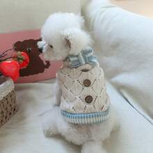 PETSIN 1件宠物毛衣，春秋季镂空针织毛衣，猫狗通用休闲服装 - 彩色 - 查看 21