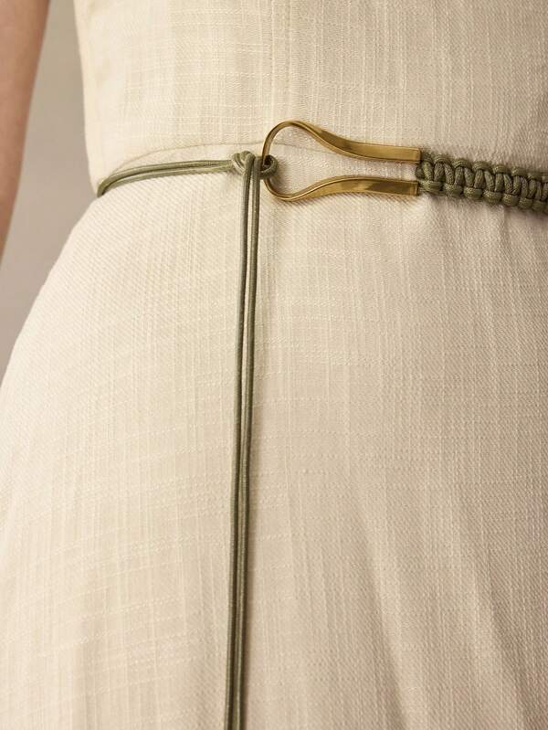 MOTF PREMIUM U-SHAPED BUCKLE KNOTTED WAIST BELT