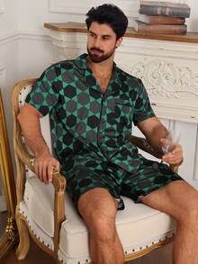 DAZY Men's Summer Short Sleeve Top And Shorts Floral Pajama Set - Multicolor - View 7