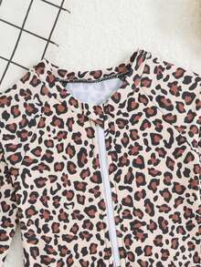 New Fashion Baby Girls One-Piece Long Sleeve Swimsuit - Multicolor - View 4