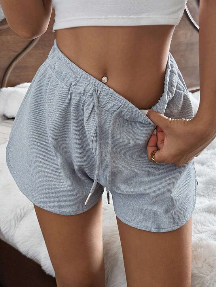 Women's Casual Solid Color Loose Shorts Pajama Bottoms, Summer