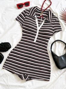 Soleia 新款休闲度假西部海滩婚礼宾客着装，毕业早午餐，圣帕特里克节，春假，复活节，音乐节，优雅波西米亚热带风情，条纹约会之夜海滩休闲连体裤（女款） - 彩色 - 查看 5