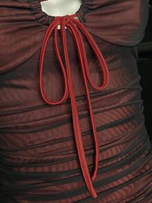 EgrlEra 女士性感复古深色紧身吊带连衣裙 - 彩色 - 查看 6