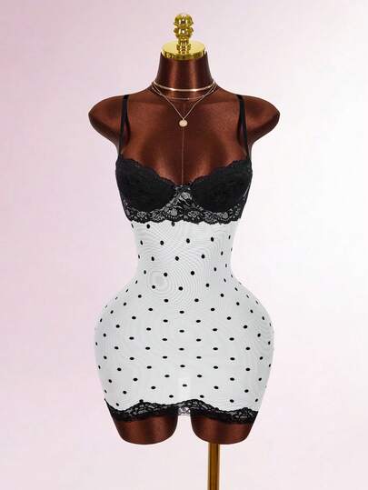 Amplova 蕾丝罩杯细节热带花卉网纱紧身迷你连衣裙