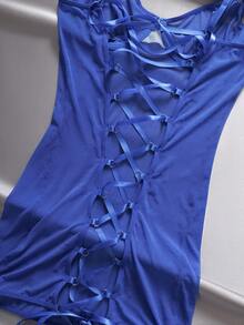 EmpressEnvy 1件藏蓝色性感女士睡衣 - 寶藍色 - 查看 3